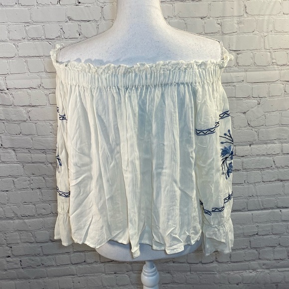 AMERICAN EAGLE OUTFITTERS Floral Off Shoulder Top - Picture 5 of 6